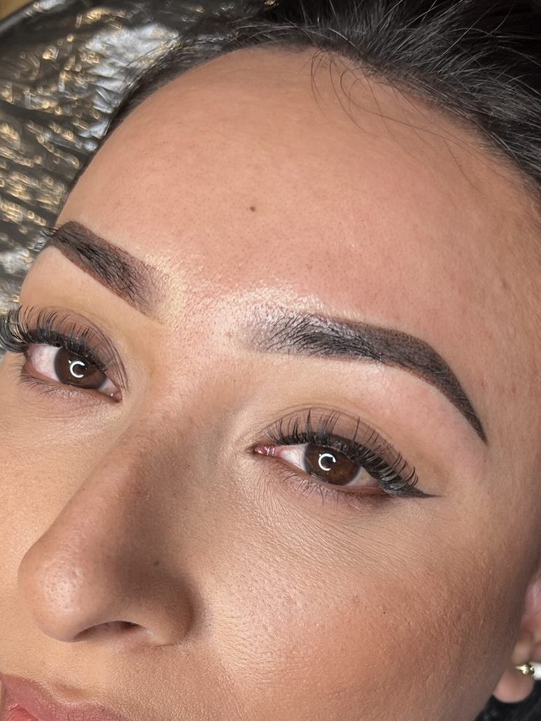Ombre powder brows by Cosmetic Tattoo by Lucia soft, defined eyebrow tattoo